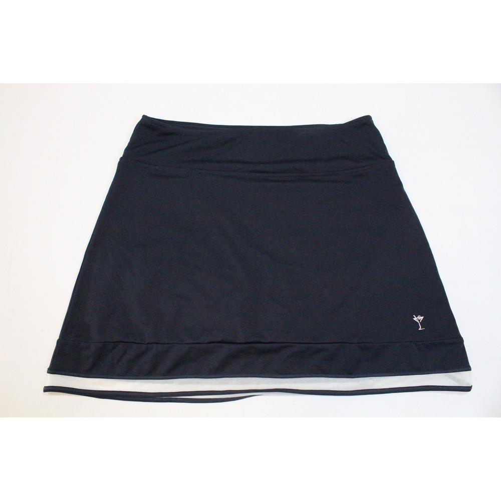 Golftini Navy Blue Performance Golf Skort White Mesh Hem Women Size Medium